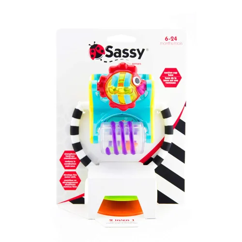 Miniatura 5 de Sassy Fishy Fascination Station 2 en 1 - Juguete para silla alta con ventosa, bandeja de desarrollo para aprendizaje temprano, a partir de 6 meses