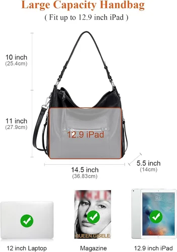 Miniatura 4 de Over Earth Bolsos y bolsos Hobo para mujer de cuero auténtico bolso cruzado