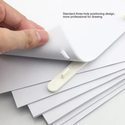 Miniatura 4 de Kit de libro de animación con agujeros, papel de posicionamiento de animación, manga de dibujo cómico, 2.47 oz, papel blanco, kit de animación