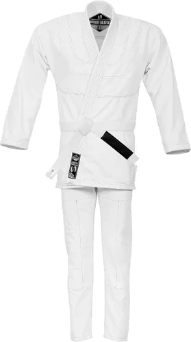 Miniatura 4 de Summer Edition - Kimono ultraligero BJJ Gi Uniforme - Peso ligero 100% algodón (cinturón blanco)
