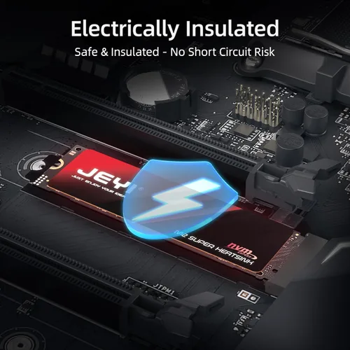 Miniatura 2 de JEYI M.2 2280 SSD disipador de calor, grafeno+hoja de cobre, ultradelgado de 0.5mm, conductividad térmica de 1500W/mK, para SSDs NVMe/SATA (5 piezas)