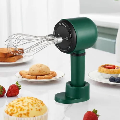 Miniatura 2 de Batidora eléctrica de mano, 1200 mAh, recargable por USB, portátil, portátil, batidor de huevos eléctrico con 2 batidores, agitador de mano