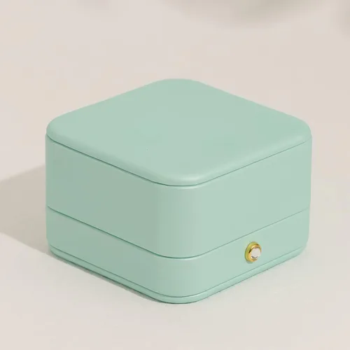 Miniatura 9 de Oirlv Magnífico collar verde menta caja de regalo de cuero collar cajas para joyería regalo terciopelo interior colgante caja