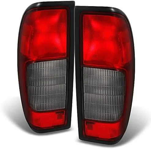 AKKON - Para luces traseras de camioneta Frontier, lámparas de freno izquierda del conductor + reemplazo del lado derecho del pasajero Carcasa roja.
