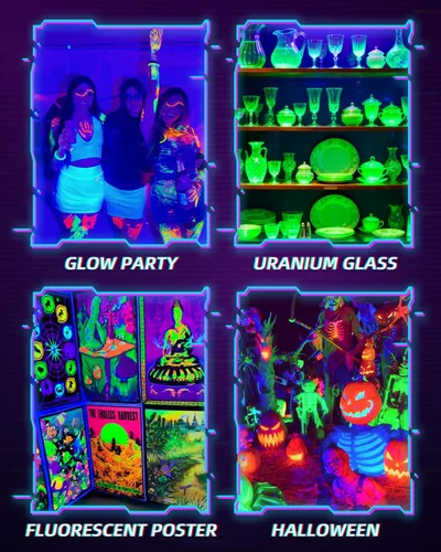 Miniatura 6 de Barra de Luz Negra de 40W, Luz Negra LED con Cable de 6 Pies e Interruptor, Luces Negras para Fiesta Fluorescente, Halloween, Cumpleaños, Pintura
