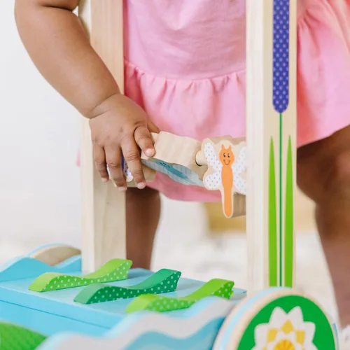 Miniatura 5 de Melissa & Doug - Juguete con patrón de bloques y tablas, juguete clásico, Azul claro