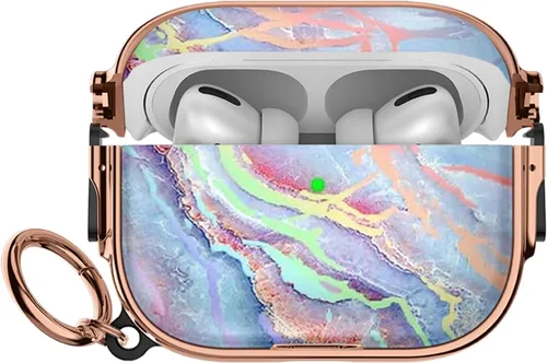 Miniatura 108 de Maxjoy para Funda Linda de AirPods 2 (2019) con Bloqueo de Seguridad, Compatible con Funda de AirPod de 2ª Generación de Mármol para Mujeres