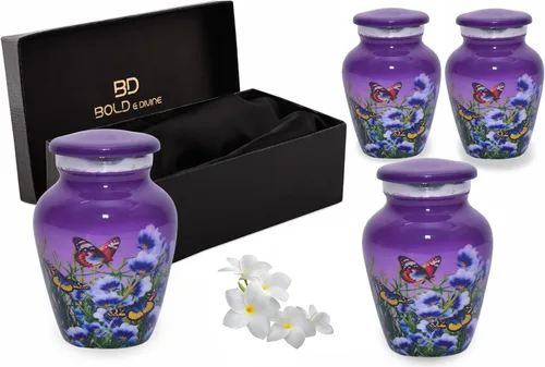 Miniatura 19 de BOLD & DIVINE Urnas de cremación con temática de mariposa Urnas decorativas para cenizas humanas de mujeres y hombres, urnas para cenizas, urnas