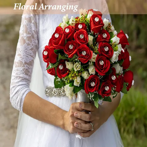 Miniatura 3 de 200 alfileres de diamante, ramillete de flores de 2 pulgadas, pasador de costura floral de 2 pulgadas, pin de diamantes de imitación rectos