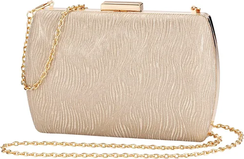 Bolso de mano dorado, bolsos de mano dorados para mujer, para noche, boda, cóctel, fiesta, bolsa de noche, bolso cruzado de hombro..