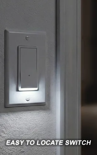Miniatura 6 de SOZULAMP - Paquete de 2 interruptores de luz iluminados, interruptor de pared de un solo polo con luz nocturna, 15 A 120/277 V, 3 cables, tornillo