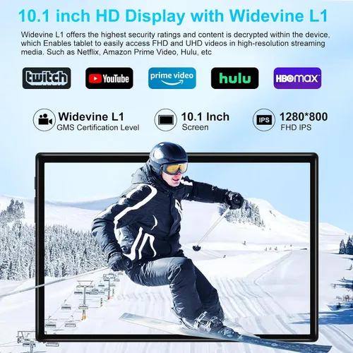 Miniatura 3 de Tablet 2026, tabletas Android 15 de 10 pulgadas 22GB+128GB+1TB Expand, tableta electrónica 2 en 1 Octa-Core con funda de teclado y mouse, batería