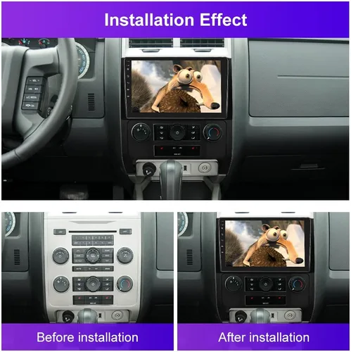 Miniatura 6 de 2G+64G Android 13 Estéreo de coche con Apple Carplay Android Auto para 2008-2012 Ford Escape Mazda Tribute 9 pulgadas pantalla táctil Radio de coche