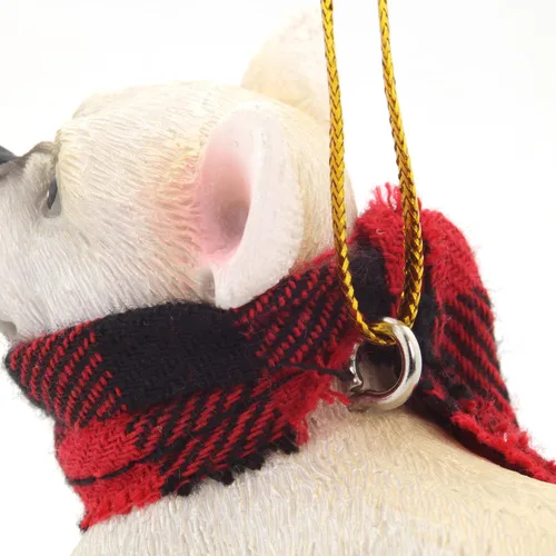 Miniatura 5 de Needzo Adorno navideño de bulldog, decoración festiva para colgar para mascotas, regalos para amantes de los perros, 2.5 x 1.3 x 2.5 pulgadas