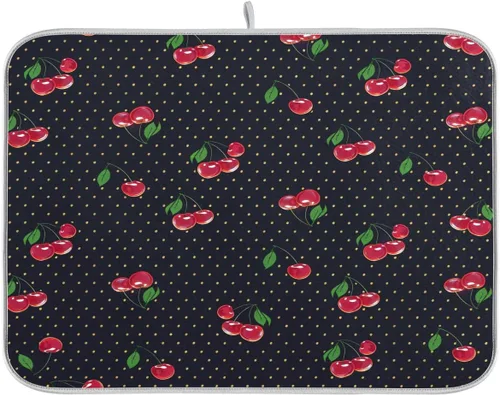 Miniatura 30 de Tapete de secado de platos, girasoles en madera, tapete de secado reversible absorbente de flores, tapete de secado de platos, tapete para secar