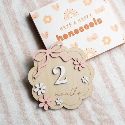 Miniatura 3 de Señal de hito mensual para bebé, hito mensual del bebé de 1 a 12, hito del mes para bebé, hito del mes del bebé, accesorios de fotografía para B11