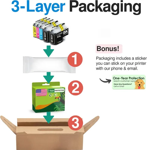 Miniatura 5 de Limeink Cartuchos de tinta compatibles de repuesto para cartuchos de tinta Brother LC20e LC20e para impresora Brother MFC-J985DW J5920DW J775DW