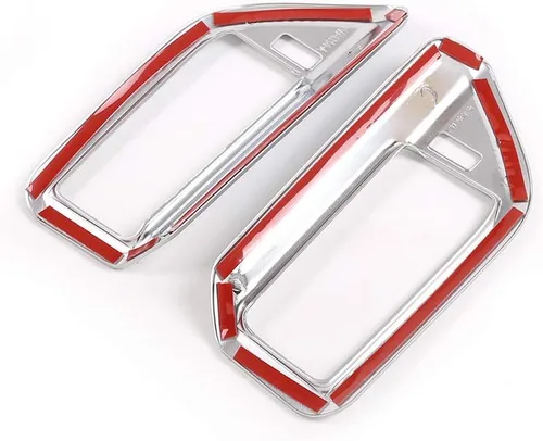 Miniatura 7 de 2 unids ABS coche interior B pilar aire ventilación marco cubierta ajuste adhesivo para BMW X5 G05 X7 G07 2019 Auto Accesorios (cromo)