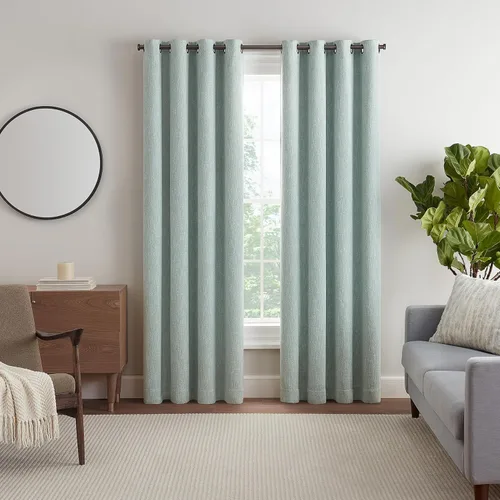 Miniatura 11 de Eclipse Décor Quinn - Cortina opaca 100 % sólida, con textura, absolutamente cero para privacidad, perfecta como cortinas de sala de estar