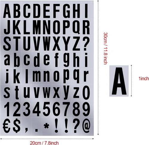 Miniatura 3 de Zonon 8 hojas de pegatinas de números para buzón, kit de letras y números de vinilo autoadhesivo para buzón, letreros, ventana, puerta, automóviles