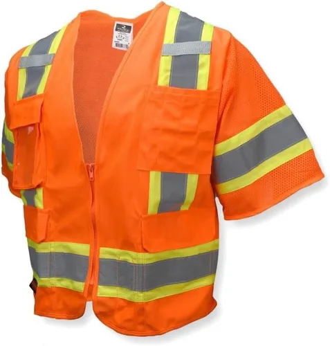 Radians SV63OXL - Chaleco de seguridad de agrimensura de poliéster clase 3 de dos tonos, XL, naranja, talla única