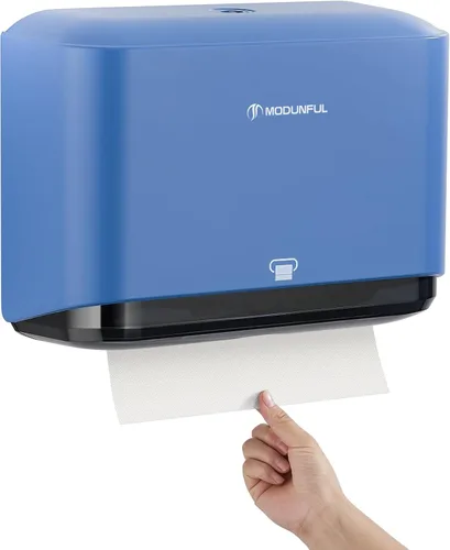 Miniatura 9 de Dispensador de toallas de mano triple para baño, dispensador de toallas de papel plegable en C, montaje en pared con instalación adhesiva sin
