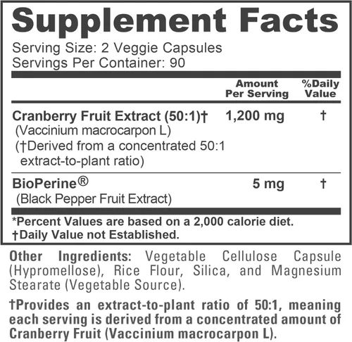 Miniatura 4 de NusaPure Cápsulas de arándano, 1200 mg, 180 cápsulas vegetales (sin OMG, veganas)