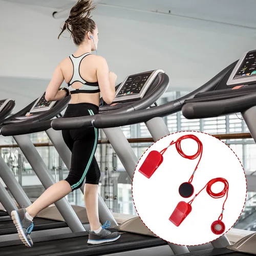 Miniatura 7 de lasuroa 2pcs Treadmill Magnet Safety Keys, 2 Styles Treadmill Magnetic Key Replacement Round Universal Running Machine Emergency Stop Safety Switch