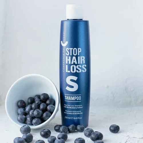 Miniatura 4 de Compagnia Del Colore Champú Stop Loss con extracto de arándano bio - Brillo de labios estrellados gratis 0.3 fl oz (8.5 fl oz/8.45oz)