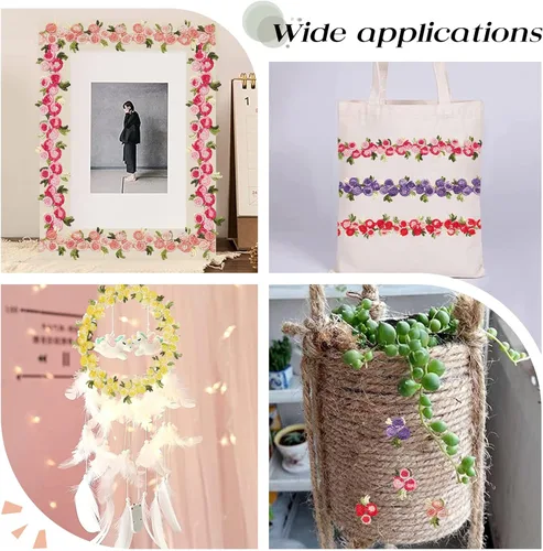 Miniatura 6 de GORGECRAFT - Cinta de encaje floral de 5 yardas, con ribete de encaje floral para manualidades de costura, apliques de encaje para vestidos de Rosa