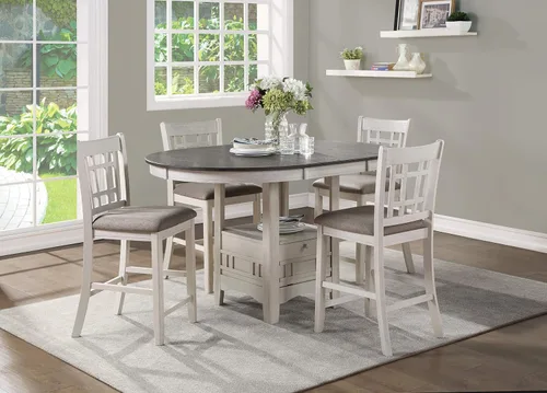 Miniatura 9 de Lexicon Dante Silla de Altura de Mostrador (Juego de 2), Silla de Isla de Cocina con Marco de Madera con Asiento de Tela Tapizada y Diseño