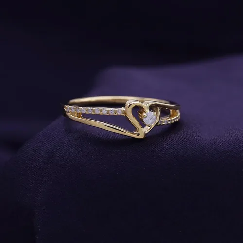 Miniatura 4 de Bypass - Anillo de promesa de corazón para mujer, 110 quilates, moissanita redonda, anillo de diamantes naturales o cultivados en laboratorio
