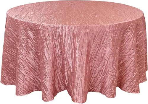 Miniatura 31 de Your Chair Covers - Mantel redondo de tafetán arrugado de 132 pulgadas - Mantel de comedor color champán, brillante aplastado para bodas, fiestas