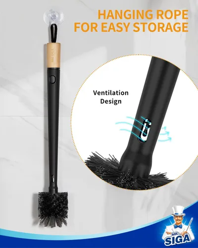 Miniatura 8 de MR.SIGA Water Bottle Brush and Straw Cleaner Brush, Long Handle Bottle Cleaner Brush, 2 in 1 Bottle Cleaning Brush for Sports Bottles, Baby Bottles