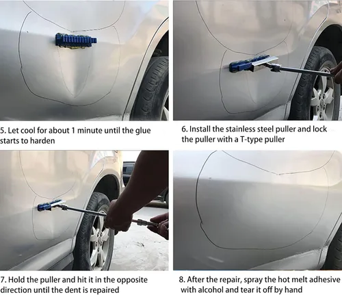 Miniatura 4 de Herramientas de reparación de carrocerías, kit de eliminación de abolladuras de automóvil sin pintura para automóvil, kit de eliminación