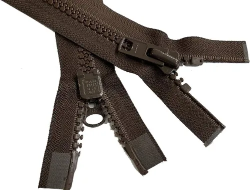 Miniatura 2 de YKK #10 36 pulgadas plástico moldeado bidireccional resistente Vislon separador (chaqueta) cremallera para coser abrigo, chaqueta, abrigo de Marrón