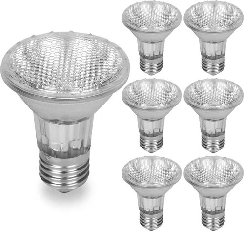 Par 20 Paquete de 6 bombillas halógenas FL25 35PAR20/FL de 35 vatios de repuesto de 120 V 130 V base de haz de inundación iluminación campana