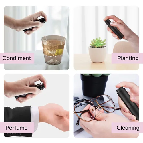 Miniatura 5 de Tekson Atomizador de perfume de viaje de 0.3 fl oz, recargable, mini botella de spray de colonia vacía, pequeño rociador portátil para después