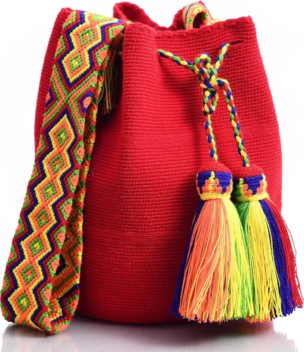 Miniatura 3 de Wayuu Classic Boho Collection - Bolso de mano tejido de ganchillo para playa