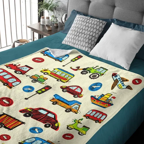 Miniatura 3 de Sumedha Manta de auto de dibujos animados, regalo de dibujos animados para niñas y niños, extra pequeña de 40 x 30 pulgadas para mascotas, franela