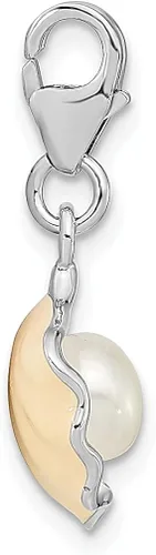 Miniatura 2 de Collar de plata de ley 925 con colgante de perlas cultivadas de agua dulce, concha marina, ostra fina, joyería para mujer, regalos para ella