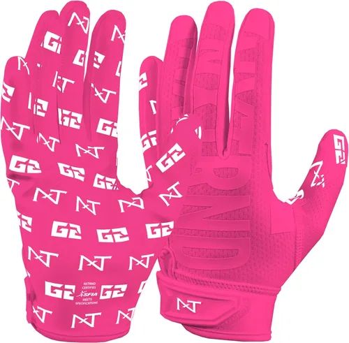 Miniatura 7 de Guantes de fútbol americano Nxtrnd G2 Pro para hombre, guantes ultra adherentes Elite para receptor