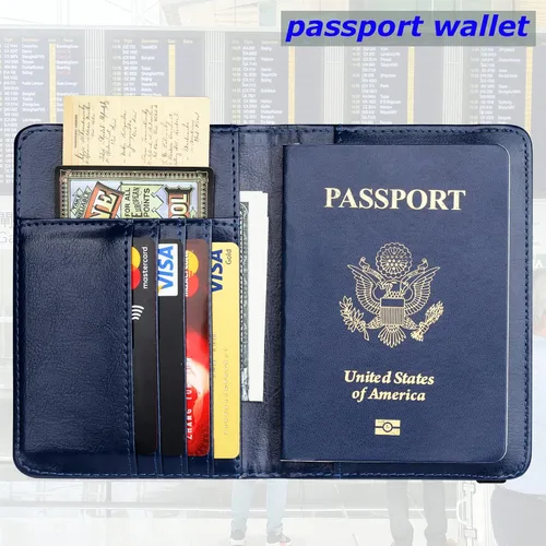 Miniatura 3 de Herain Soporte para pasaporte, cartera para pasaporte, funda para pasaporte, accesorios de viaje, funda de metal para pasaporte, libro de pasaporte