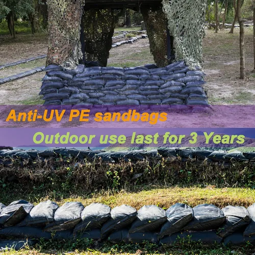 Miniatura 3 de Bolsas de arena de polietileno tejidas vacías de 19 x 24 pulgadas, protección UV, anti-UV, 3 años, con lazos, bolsas de arena resistentes
