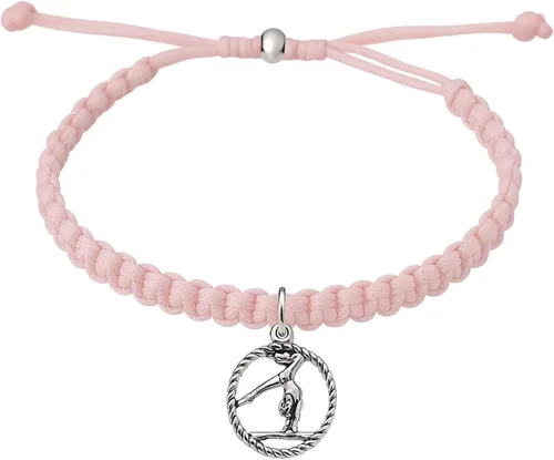 Miniatura 13 de Sportybella Pulsera de gimnasia para niñas, joyería de gimnasia para niñas, pulsera de gimnasia de cuerda ajustable para gimnastas, regalo