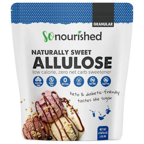 Miniatura 8 de So Nourished Stevia con edulcorante de alulosa granular - Sustituto de azúcar 1:1, Keto - 0 calorías, 0 carbohidratos netos, sin OGM (3 lb / 48 oz)