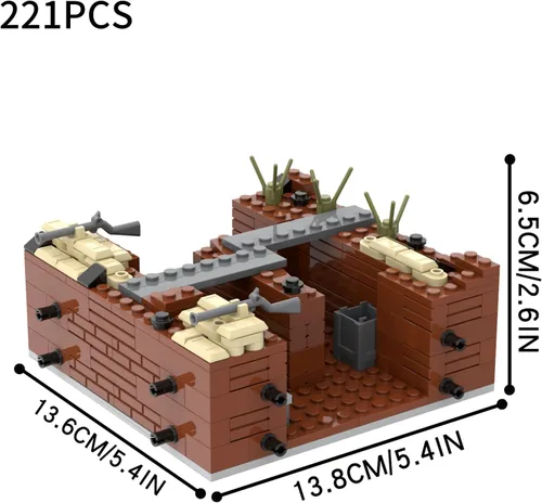 Miniatura 2 de WW2 Charge Point - Juego de bloques de construcción militares (221 piezas) adecuado para acción militar, minifiguras de combate, escenarios