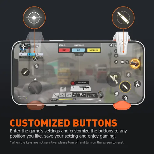 Miniatura 5 de BIGBIG WON Mobile Gaming Triggers, Mobile Game Controllers Plug and Play for iOS and Android Phone 4.7-6.5 inches Game Trigger for PUBG/Fortnite/COD