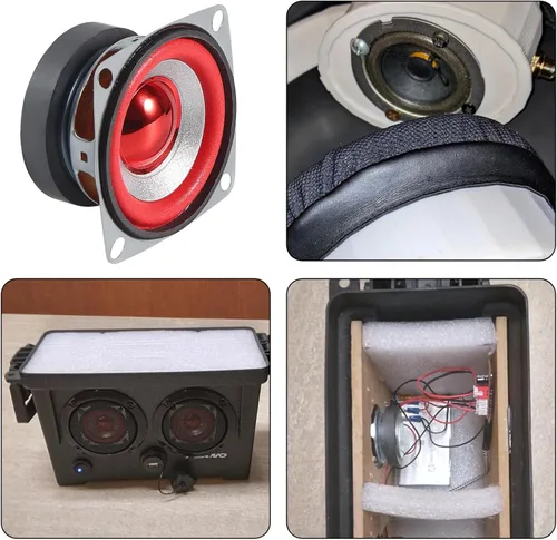 Miniatura 4 de Paquete de 4 altavoces de audio de rango completo de 4 ohmios 5 W, altavoz estéreo de graves compatible con Arduino Paquete de 4
