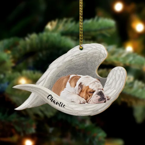 Miniatura 16 de Adorno plano 2D conmemorativo de perro pastor alemán personalizado, alas de ángel para mascotas, regalo de condolencia de pérdida, recuerdo